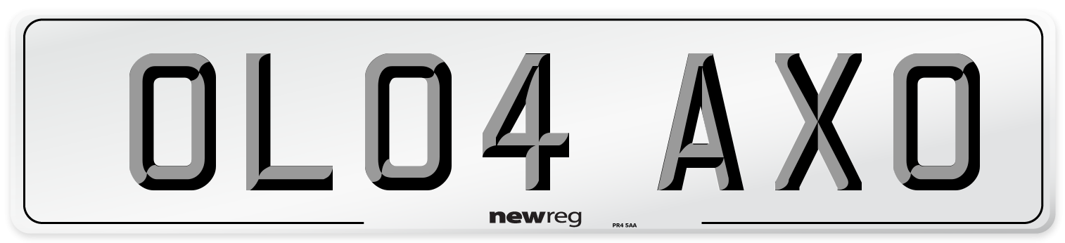 OL04 AXO Number Plate from New Reg